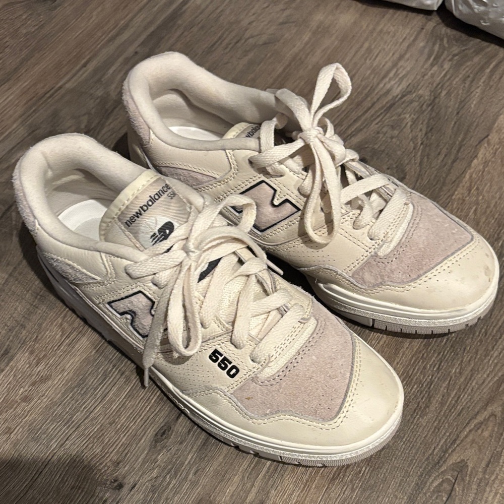 New Balance 550s Beige and Cream Sneakers